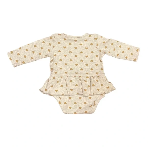 CARTERS Onesie with Gold Heart Accents - Picture 3 of 4